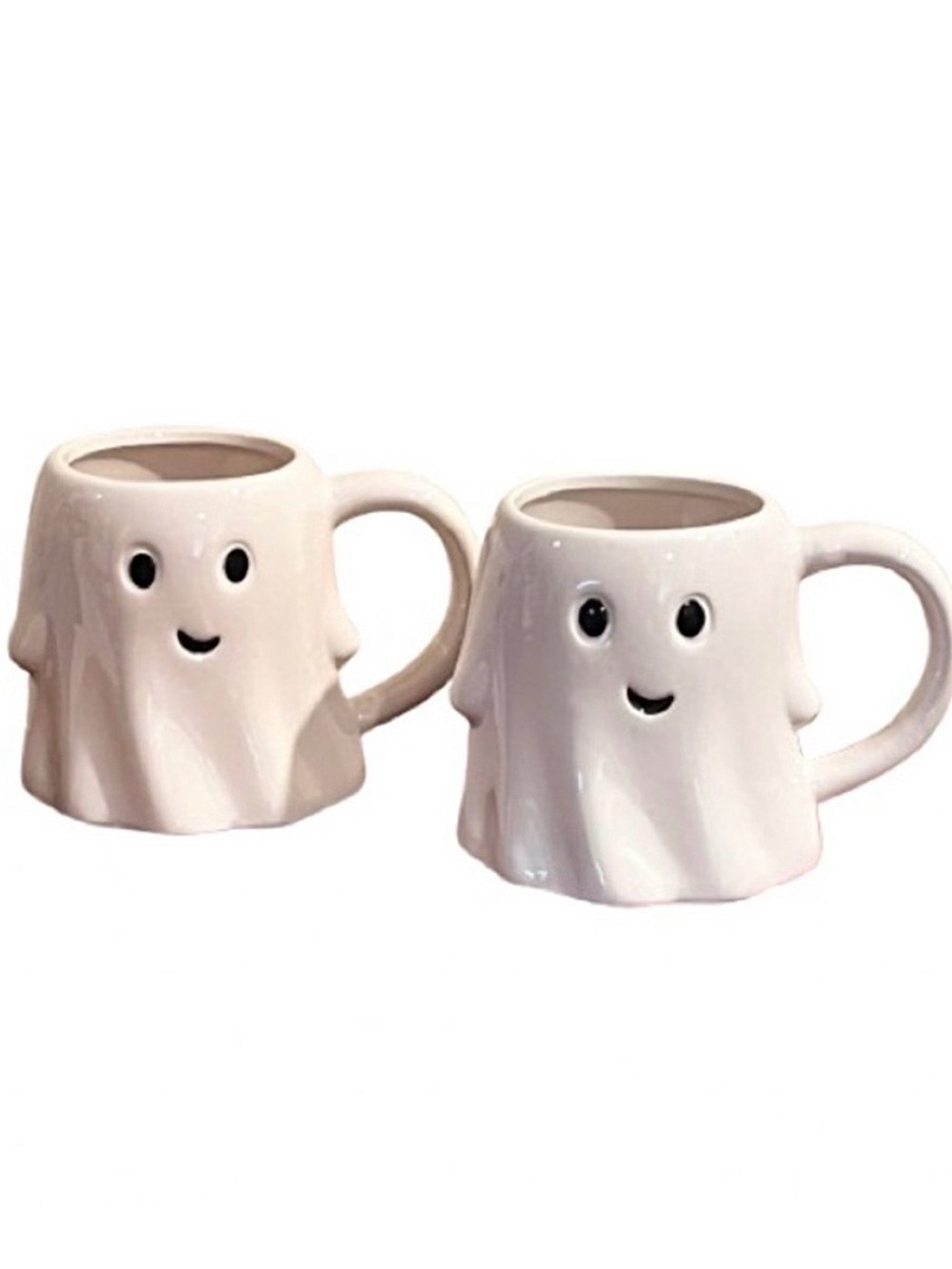 🆕-Set of 2 Halloween Ghosts Ceramic Coffee/Tea Mugs